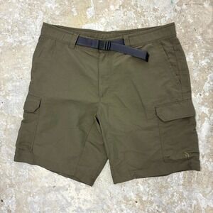 The North Face Shorts Mens 36 Green Paramount Trail Belted Hiking Outdoor Cargo